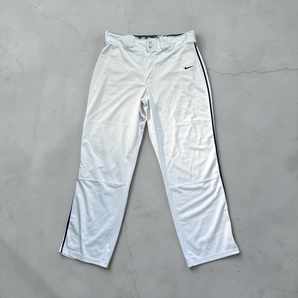 Nike Dri Fit Baseball Pants White Navy  Stripe Mens Size XL